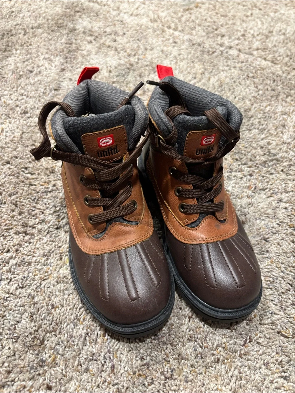 Ecko Unlimited Brown & Dark Brown Kids Winter Boots